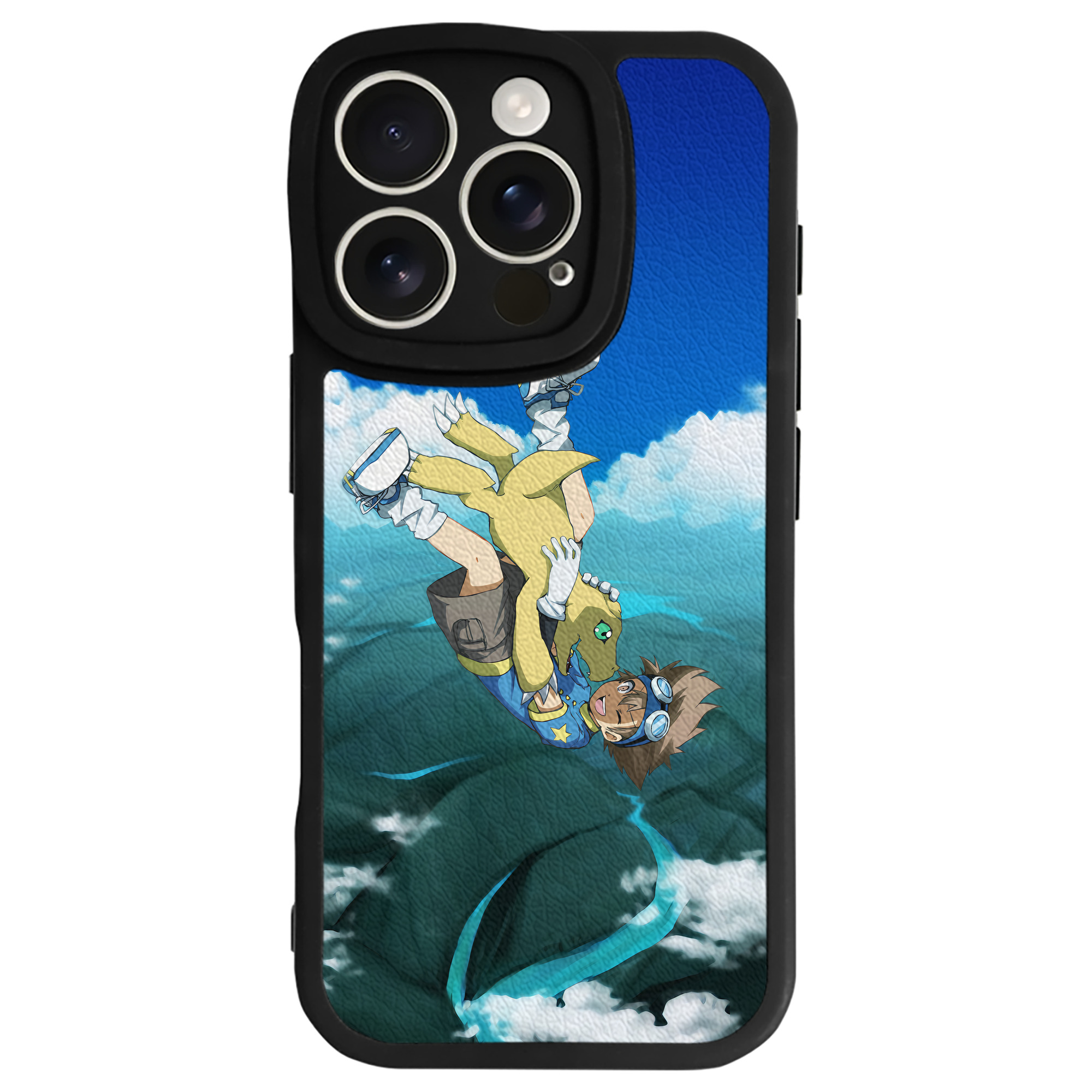（画像用） Digimon デジタルモンスター/デジモン 【iPhone 16シリーズ対応】シリコンスマホケース（レザー調） 材質：シリコン